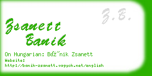 zsanett banik business card